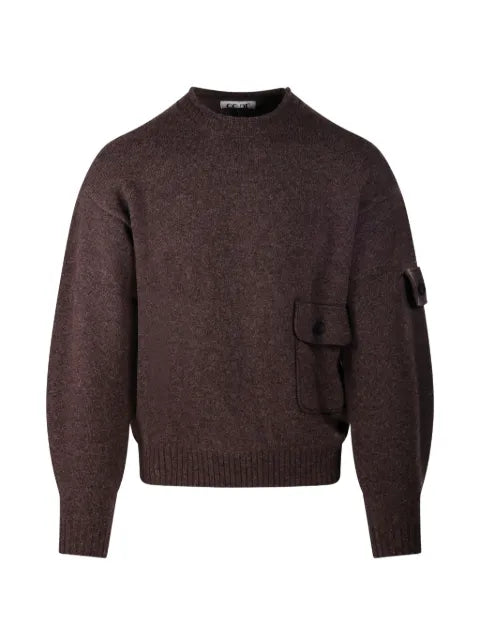 COOR patch-pocket crew-neck sweater