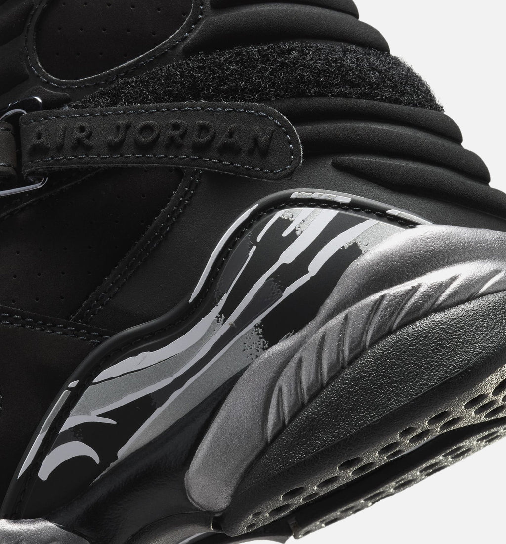 Air Jordan 8 Retro Chrome Grade School Lifestyle Shoe - Black/White/Light Graphite