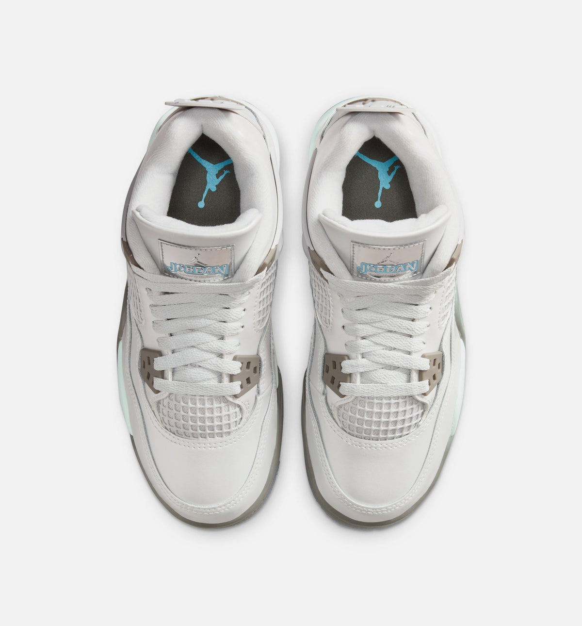 Air Jordan 4 Retro Blue Chill Grade School Shoes - Photon Dust/Blue Chill