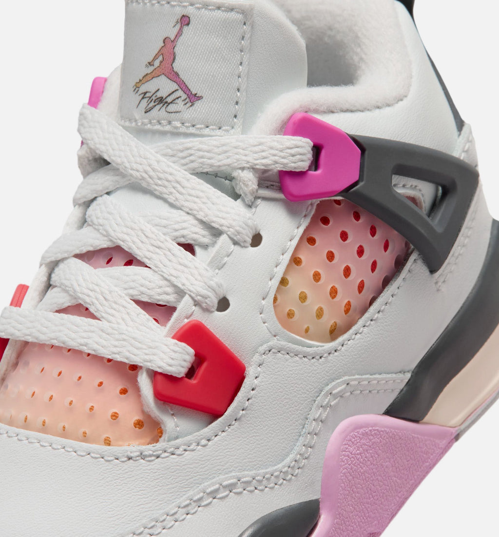 Air Jordan 4 Retro "Comic" Infant/Toddler Shoe – Off White/Fire Pink/Anthracite
