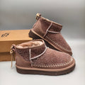 Brown Suede Back Strap Ankle Boots — New Arrival | In Stock