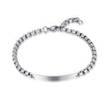 Orva — Stainless Steel Bracelet, Rectangular Links, 21cm