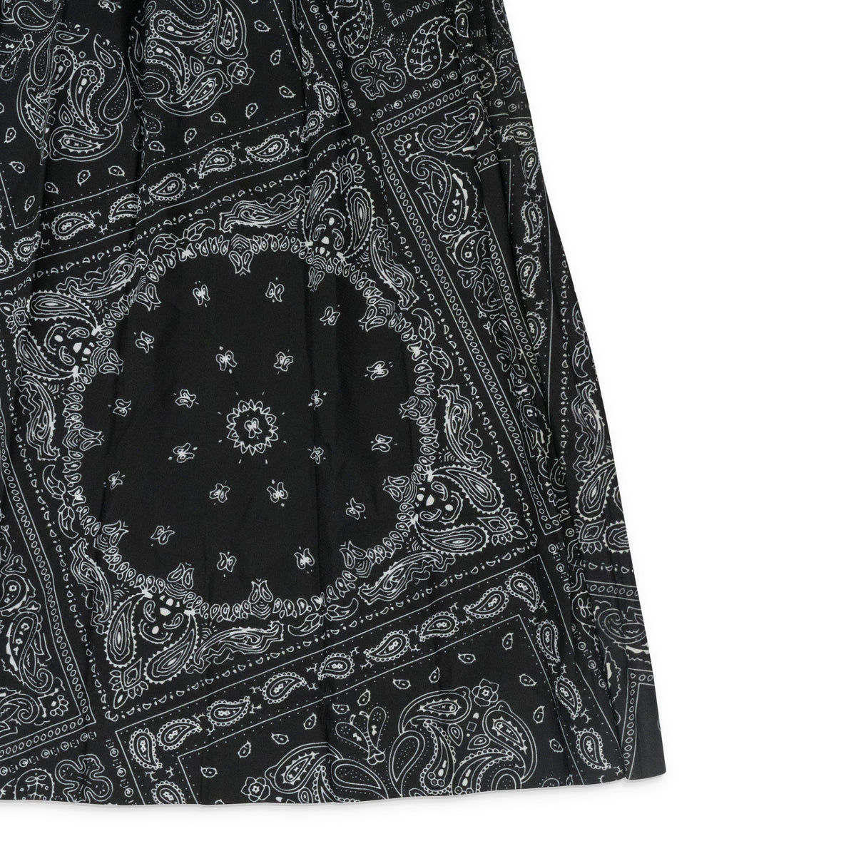 Black Bandana Pleated Skirt