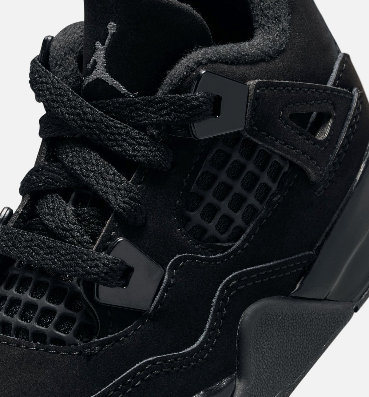 Air Jordan 4 Retro "Black Cat" Infant/Toddler Shoe – Black/Black/Light Graphite