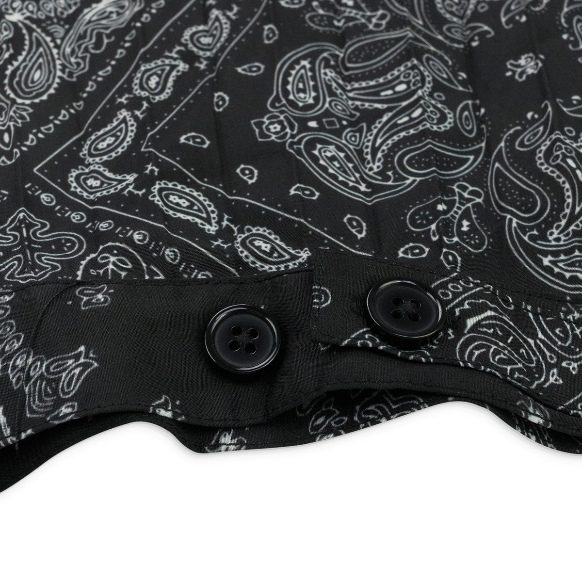 Black Bandana Pleated Skirt