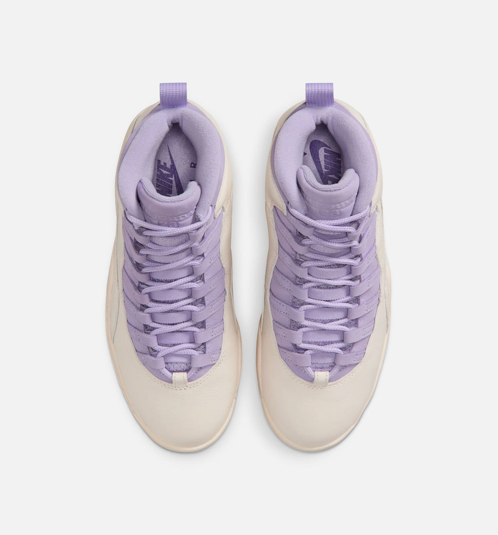 Air Jordan 10 Retro Hydrangeas Women's Lifestyle Shoes - Chalk White/Hydrangea/Wild Grape