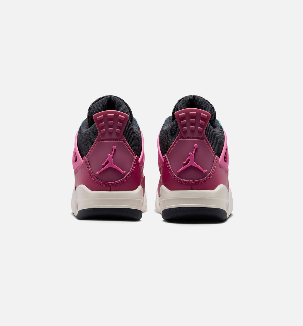 Air Jordan 4 Retro She's A Star Grade School Lifestyle Shoes - Beet Red/Desert Pink/Off Noir/Chalk