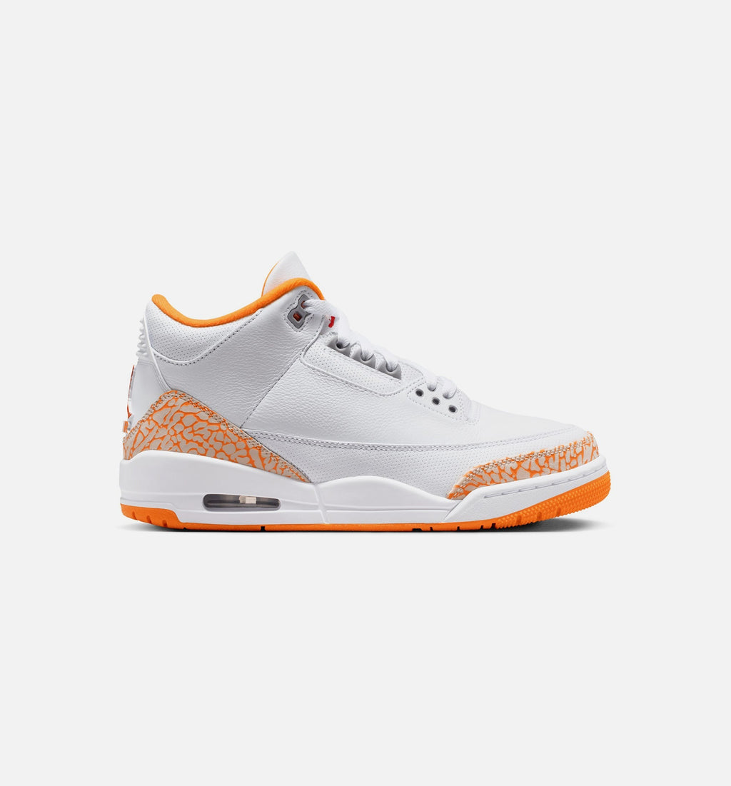 Air Jordan 3 Retro Orange Citrus Women's Sneakers - White / Multicolor