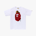Bape Tee Color Camo Milo On Big Ape White/Red