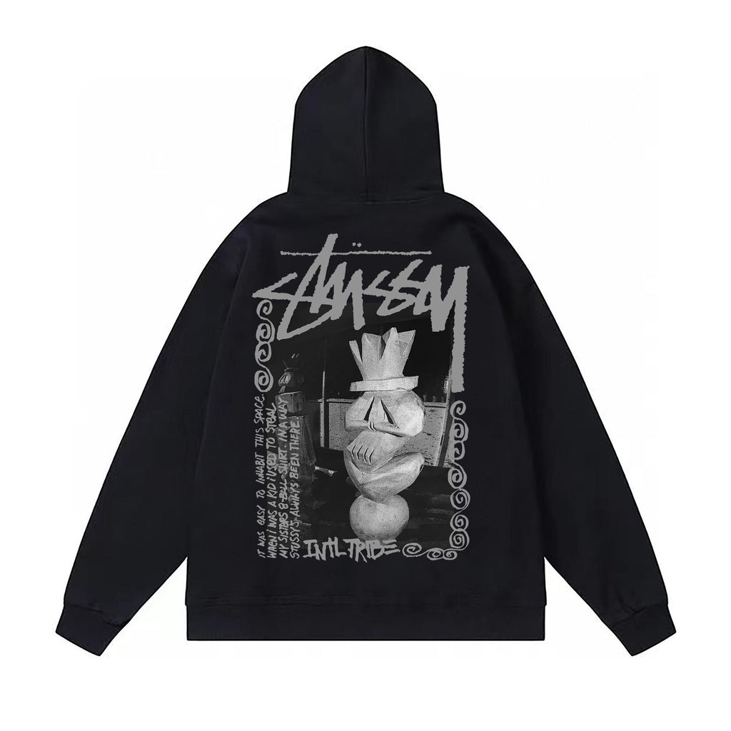 Stussy Hoodie Fall/Winter Fleece Hooded Sweater