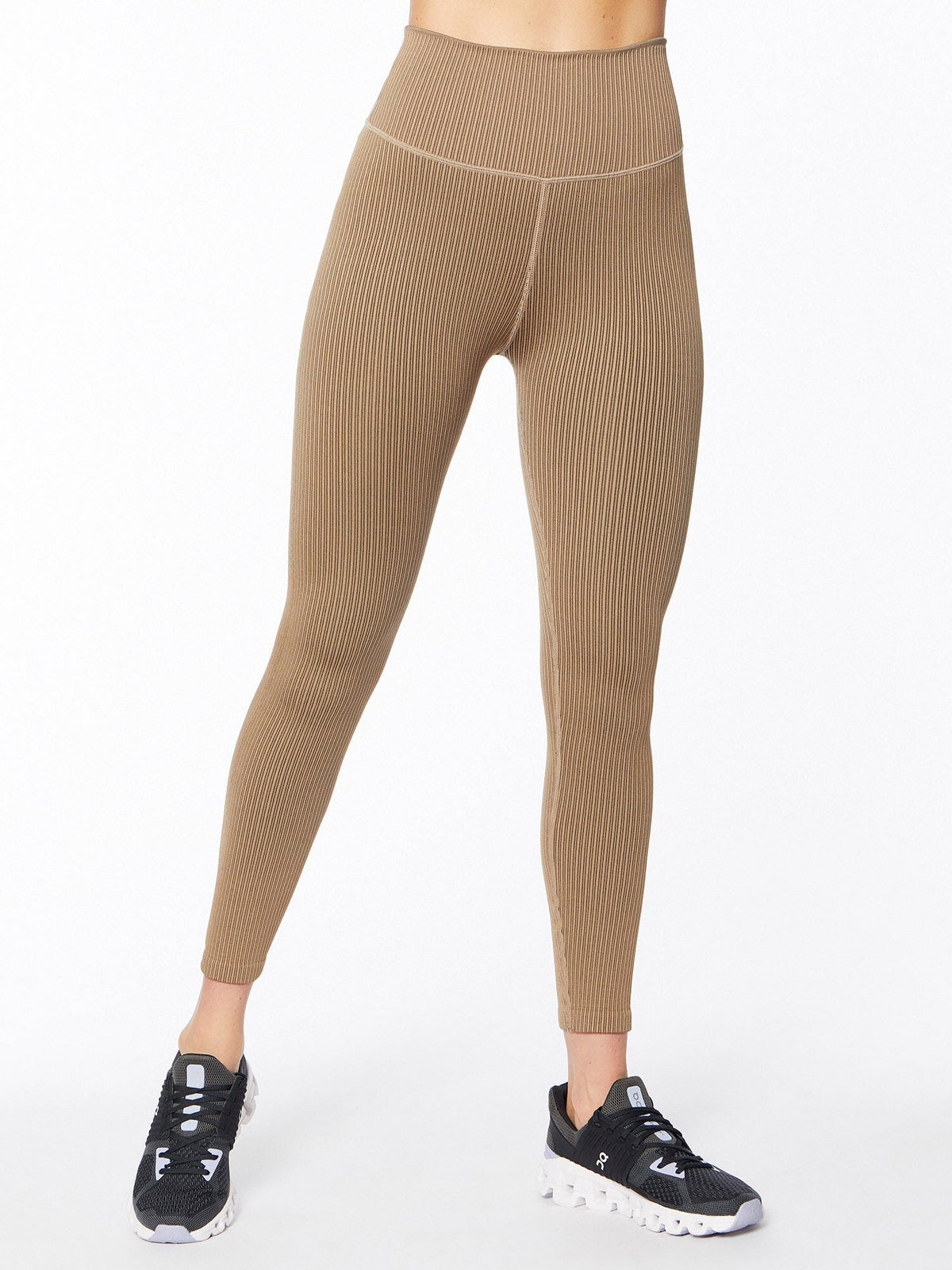 SEAMLESS RIB LEGGING CAMEL