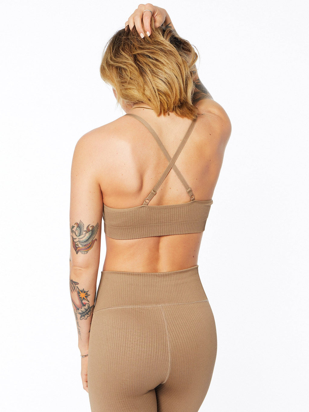 SEAMLESS CHUNKY RIB BRA PUTTY