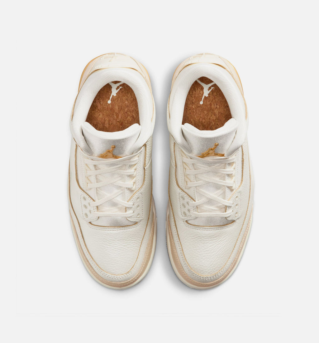 Air Jordan 3 Retro Sail and Pale Ivory Women's Sneakers - Sail / Team Gold / Pale Ivory / Metallic Gold / Ice