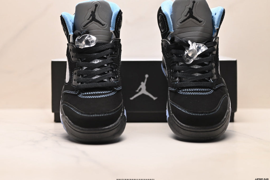 Air Jordan 5 Retro Black University Blue Sneakers