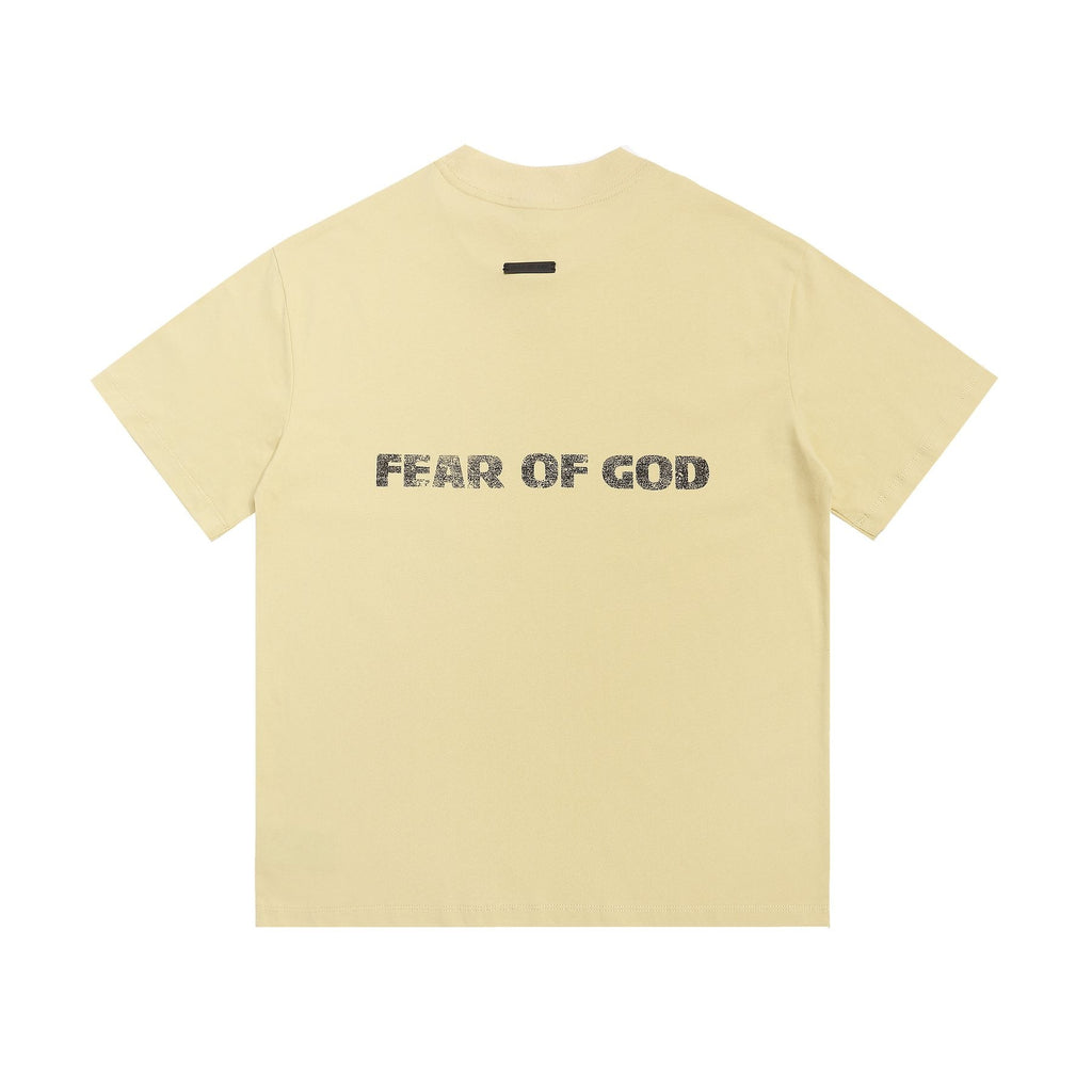 Fear of God Cream Front & Back Graphic T-Shirt