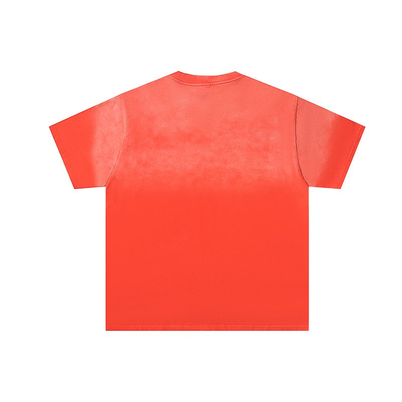 VALE USA Washed Red Graphic T-Shirt