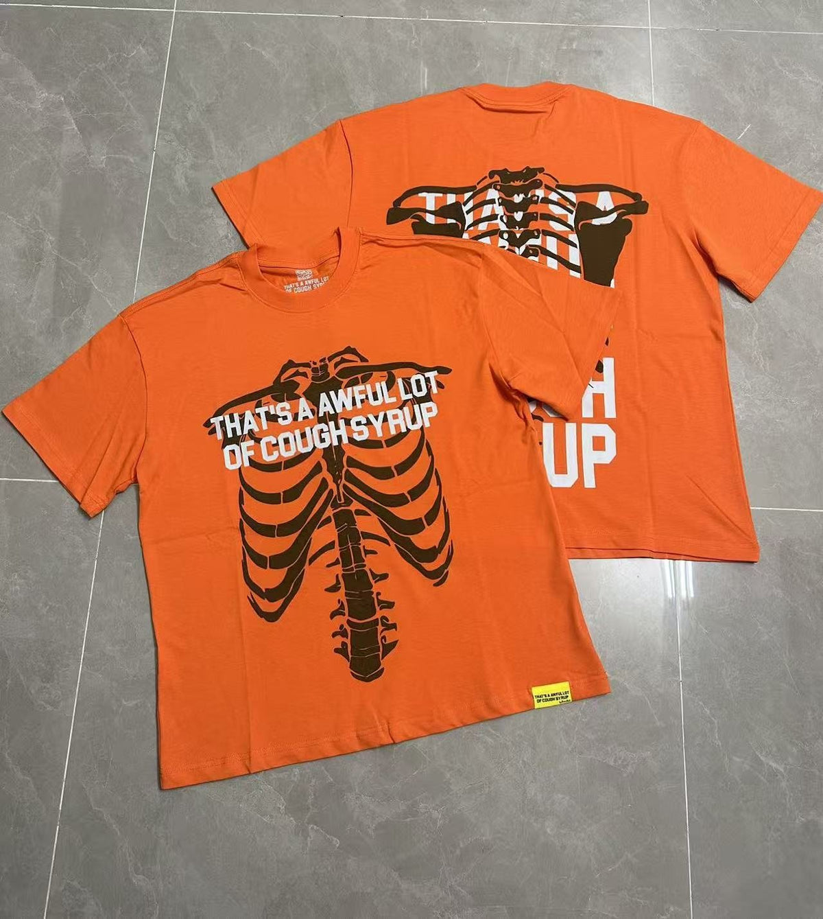 THAT'S A AWFUL LOT OF COUGH SYRUP Ribcage Graphic T-Shirt