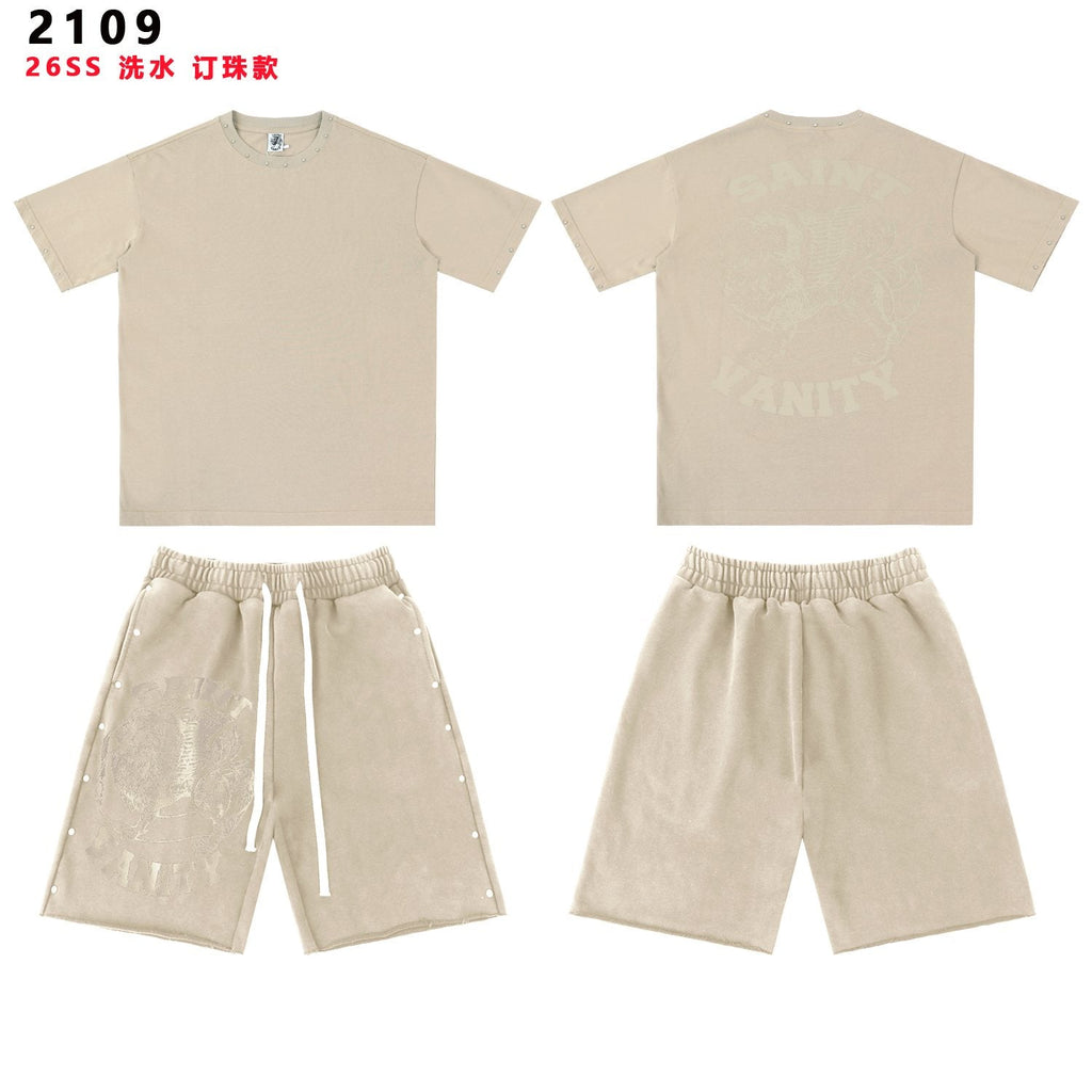 SAINT Vanity Lion Graphic Short-Sleeve Set