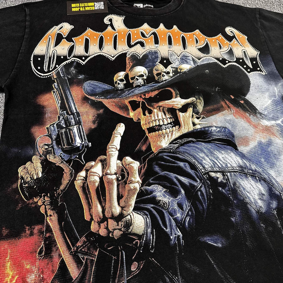 Godspeed Cowboy Skeleton Graphic T-Shirt