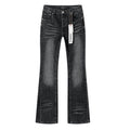 Purple Brand Black Washed Flare Jeans