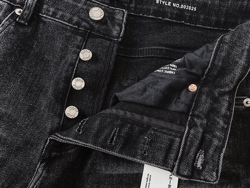 Purple Brand Black Washed Flare Jeans