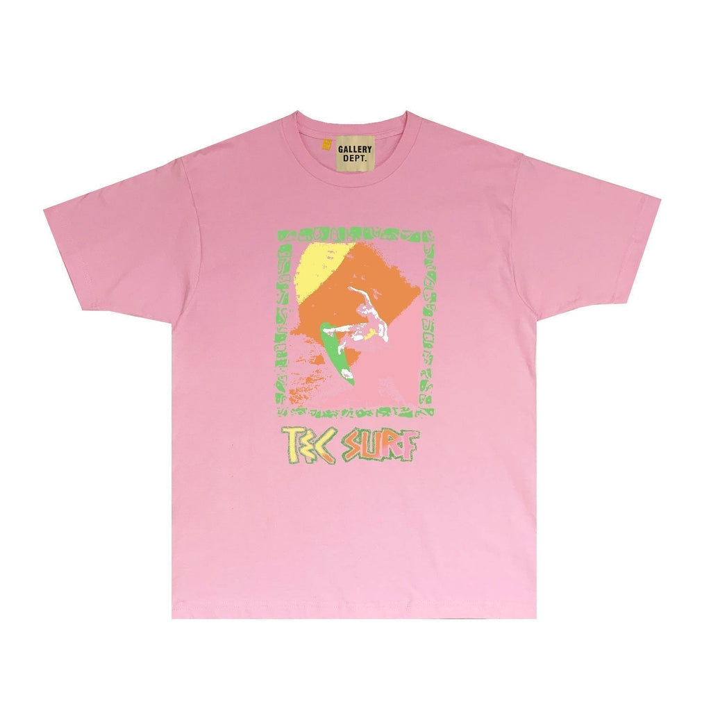 Gallery Dept T Shirt Retro Printed Loose Short-Sleeved Shirt