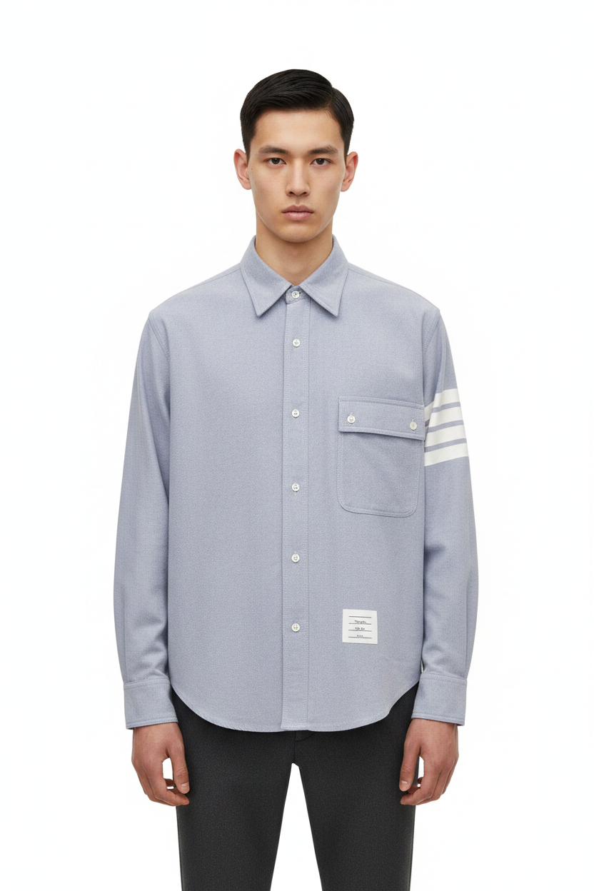Men's Casual Oxford Shirt - 100% Cotton Button - Front Shirt | Thom Browne