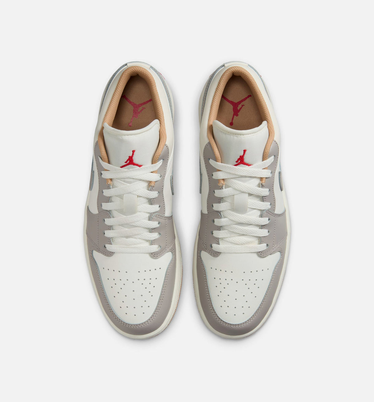 Air Jordan 1 Low | Men's Lifestyle Shoe | Sail/Fire Red/College Grey/Hemp