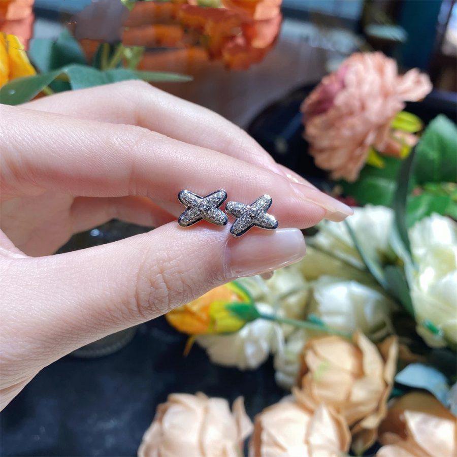 CHAUMET JEUX DE SILVER DIAMOND EARRINGS