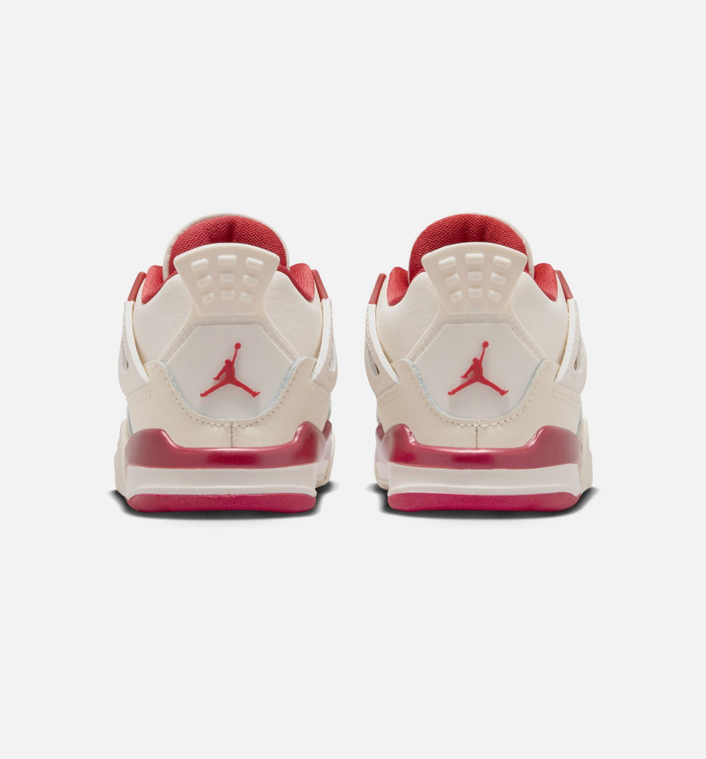 Air Jordan 4 Retro Valentine’s Day – Infant & Toddler Lifestyle Shoe | Pale Ivory/Sierra Red/Tough Red