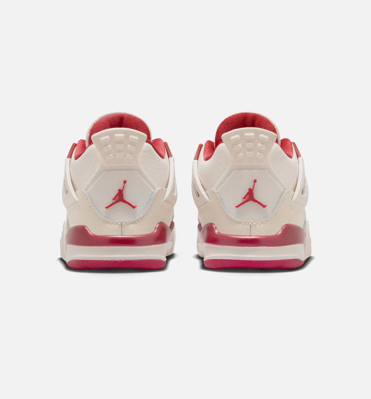 Air Jordan 4 Retro Valentines Day Infant & Toddler Lifestyle Shoes - Pale Ivory/Sierra Red/Tough Red