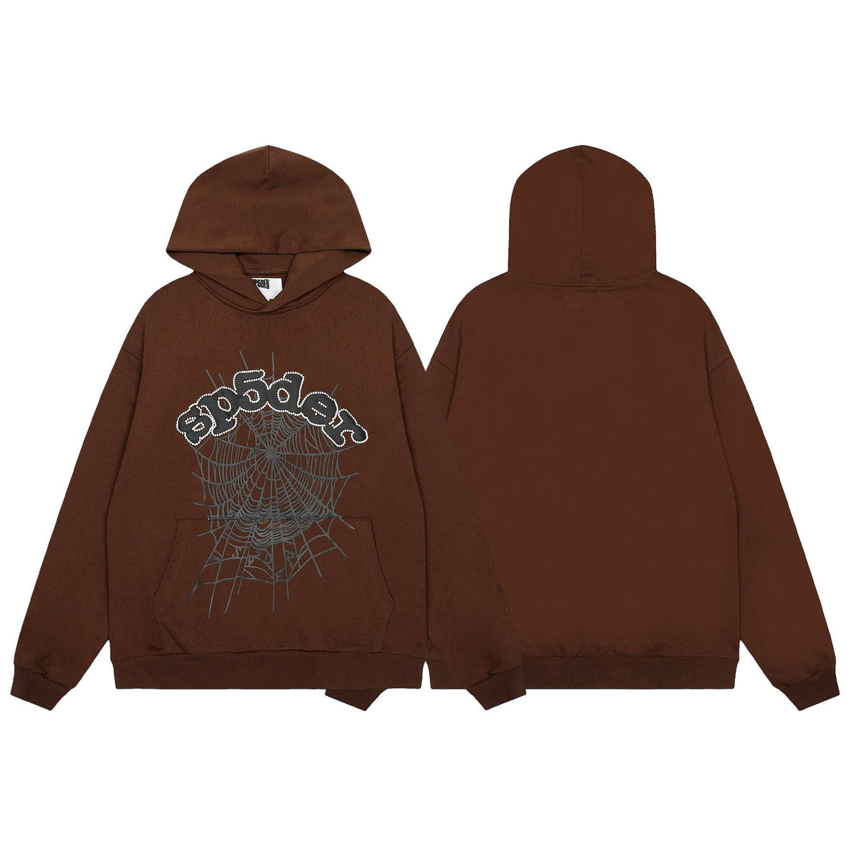 Sp5der Spiderweb Graphic Pullover Hoodie