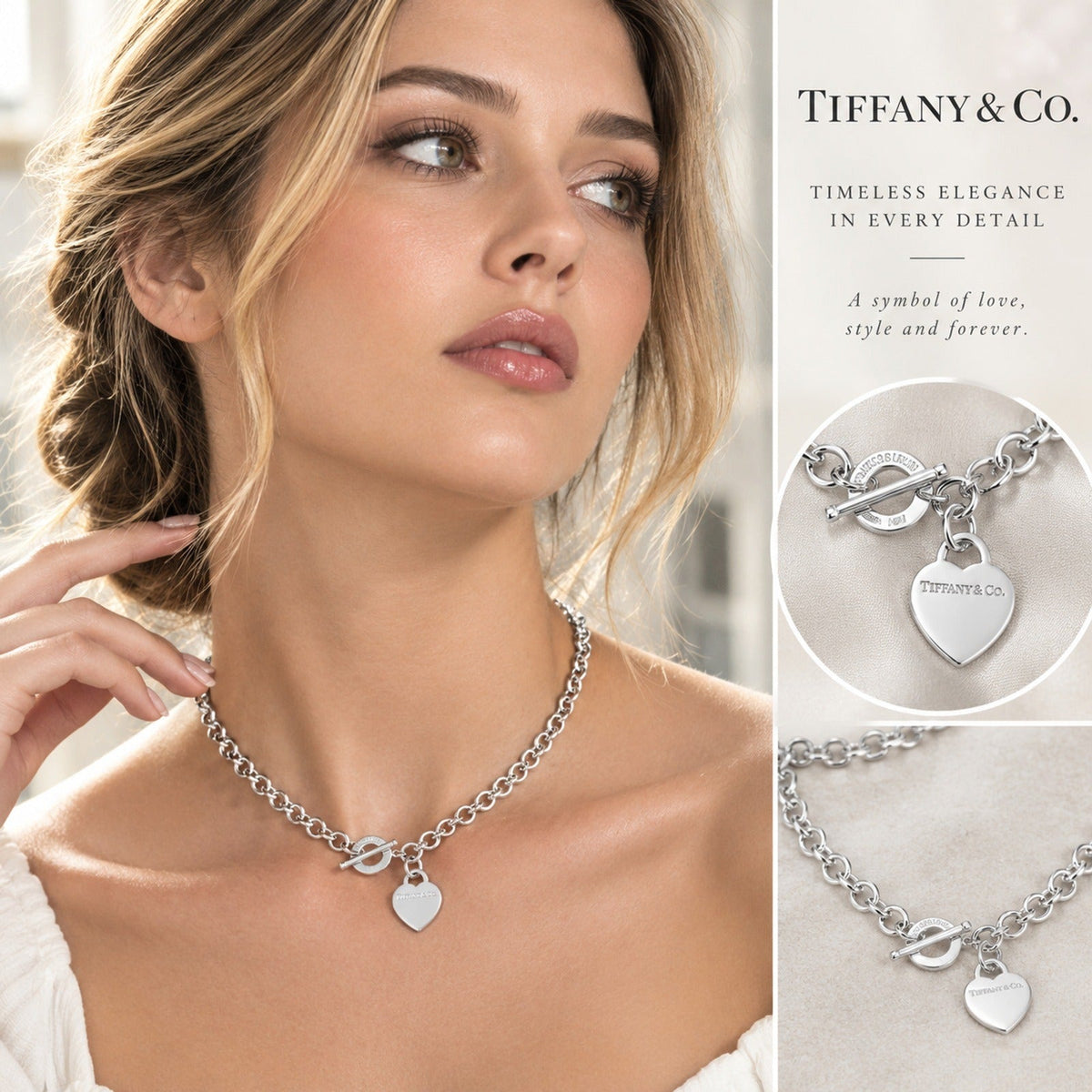 Tiffany & Co. Chunky Chain Heart Necklace