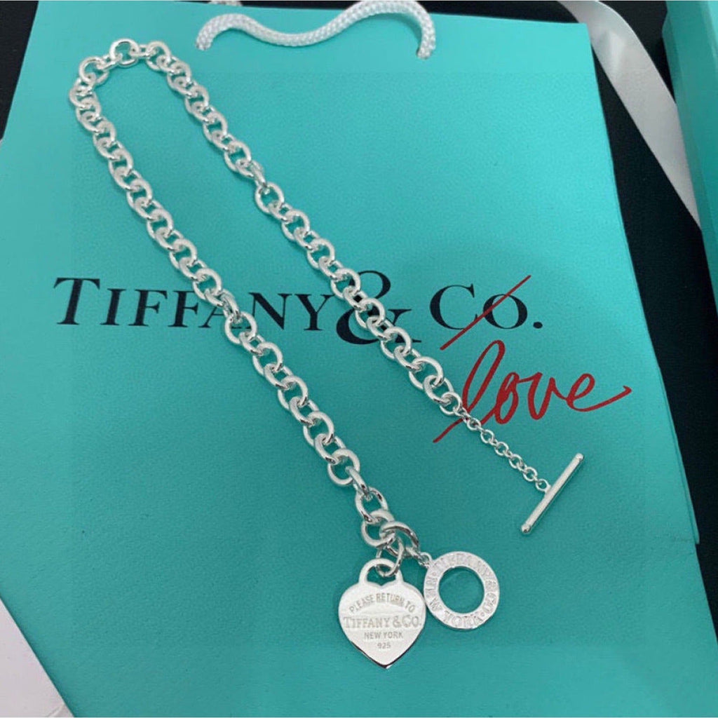 Tiffany & Co. Chunky Chain Heart Necklace
