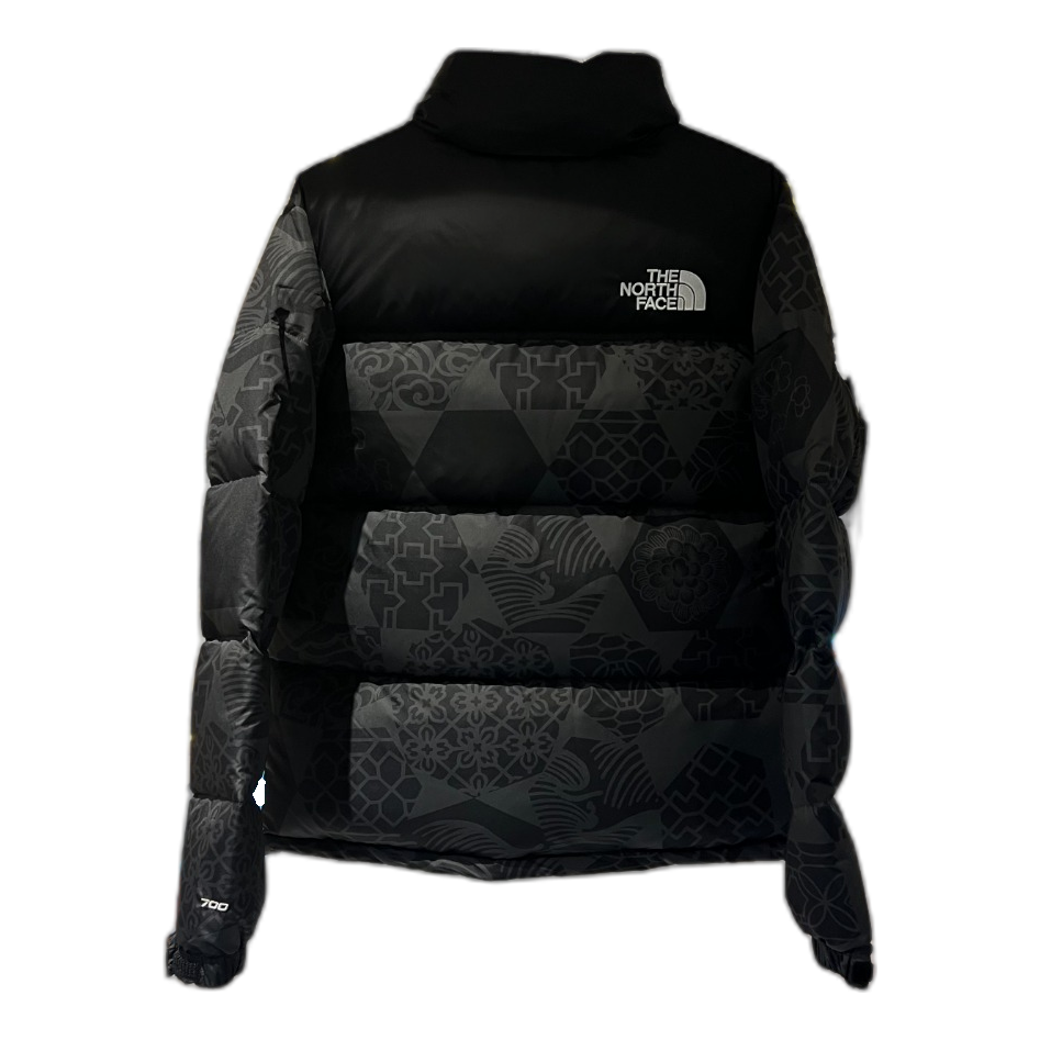 The North Face 1996 Nuptse Patterned Puffer Jacket in Black