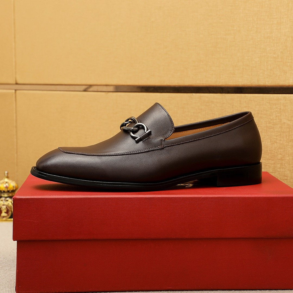 Ferragamo Dark Brown Bit Loafers