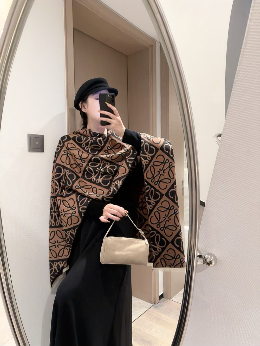 Loewe Reversible Anagram Fringe Scarf