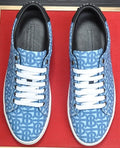 Burberry Blue Patterned Low-Top Sneakers