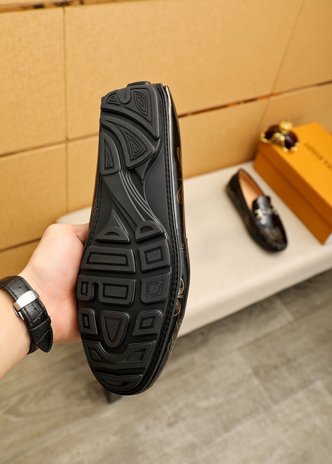 Louis Vuitton Black Buckle Loafers