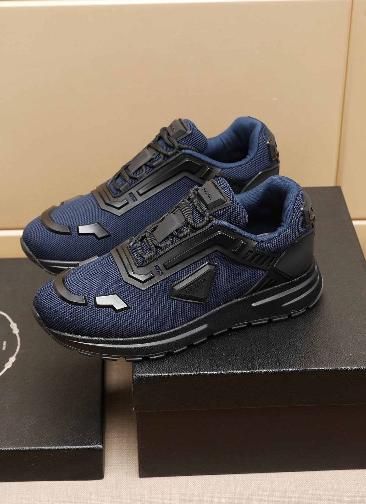 Prada Layered Platform Sneakers