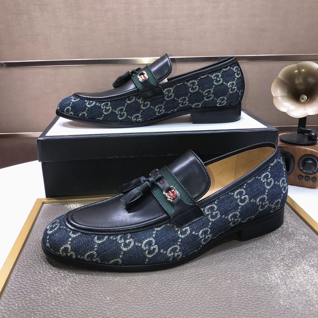 Gucci Monogram Tassel Loafers