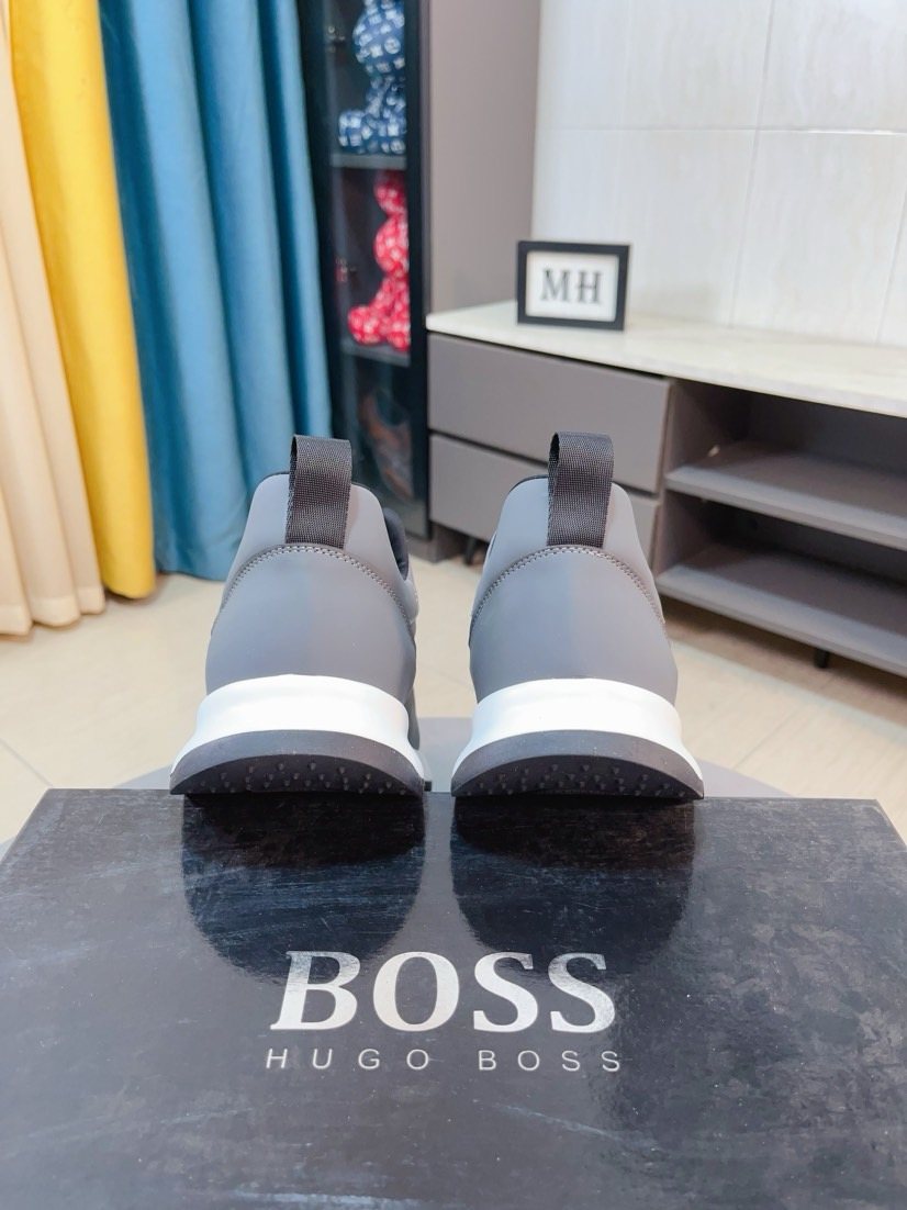 BOSS Ribbed Slip-On Sneakers