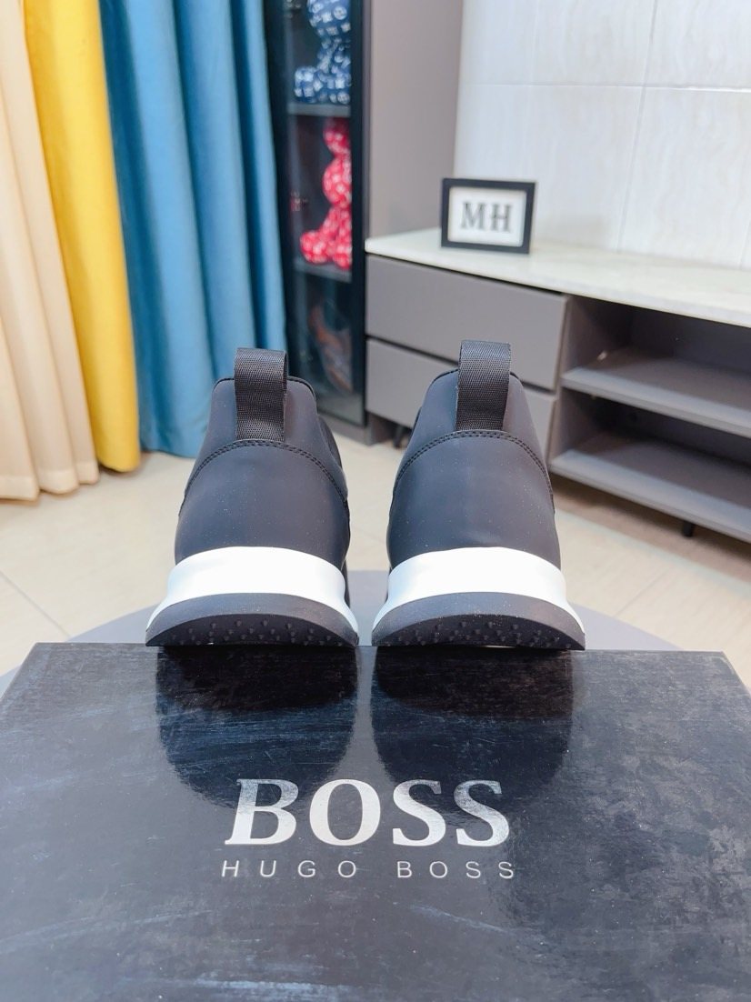BOSS Ribbed Slip-On Sneakers