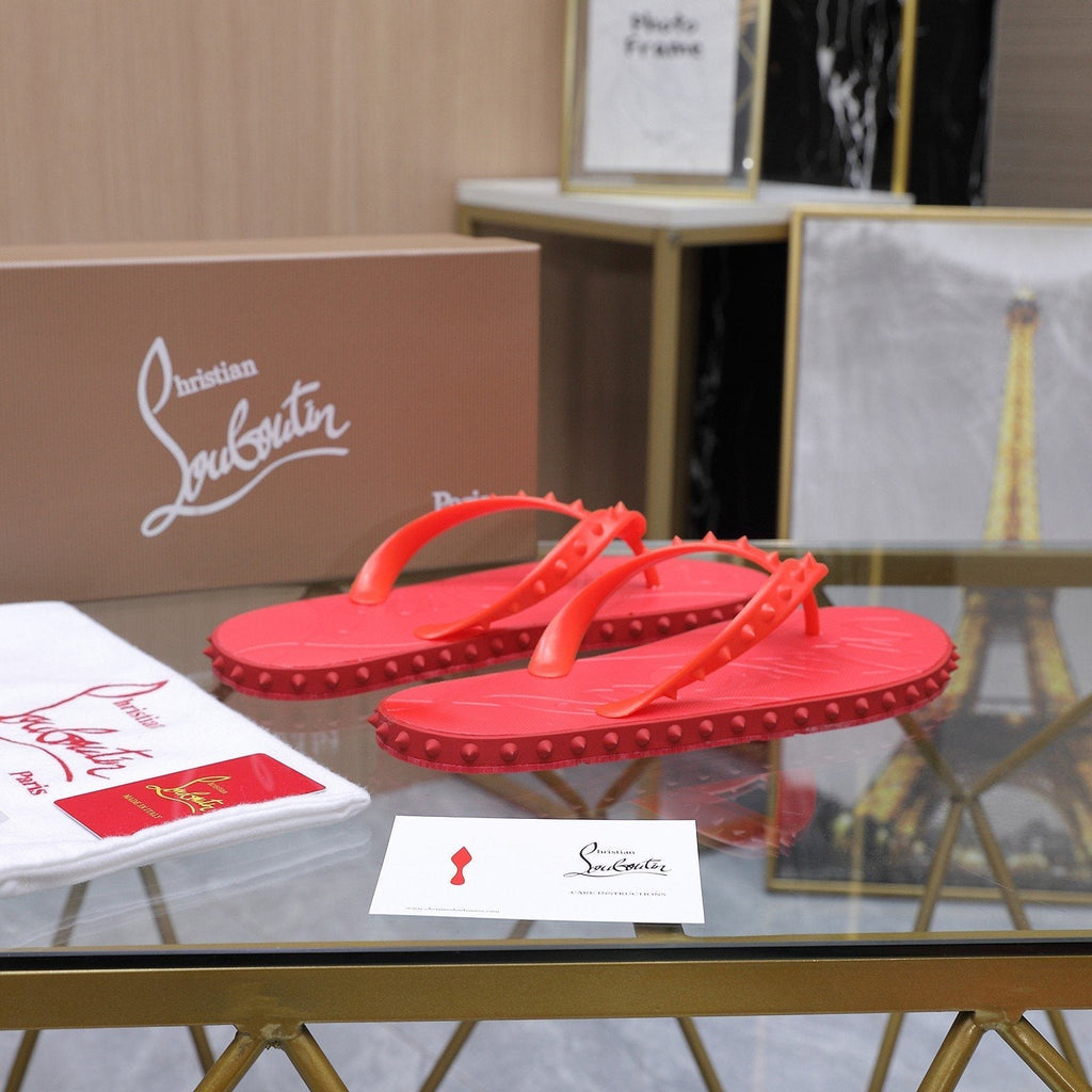 Christian Louboutin Studded Thong Flip-Flop Sandals