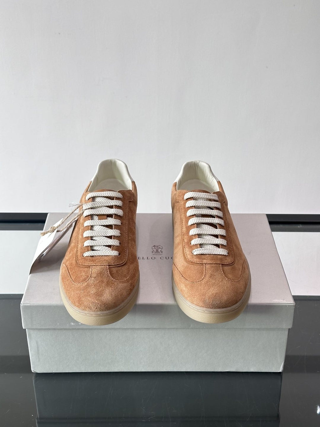 Brunello Cucinelli Men's Off-White Low-Top Sneakers