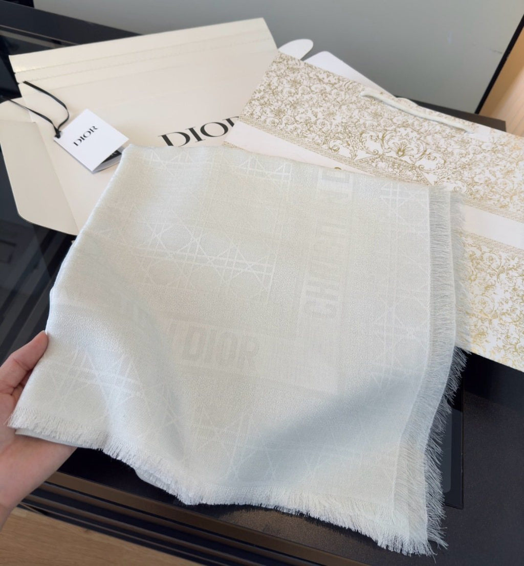 Dior Geometric Fringe Scarf
