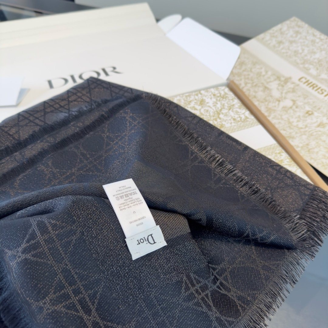 Dior Geometric Fringe Scarf