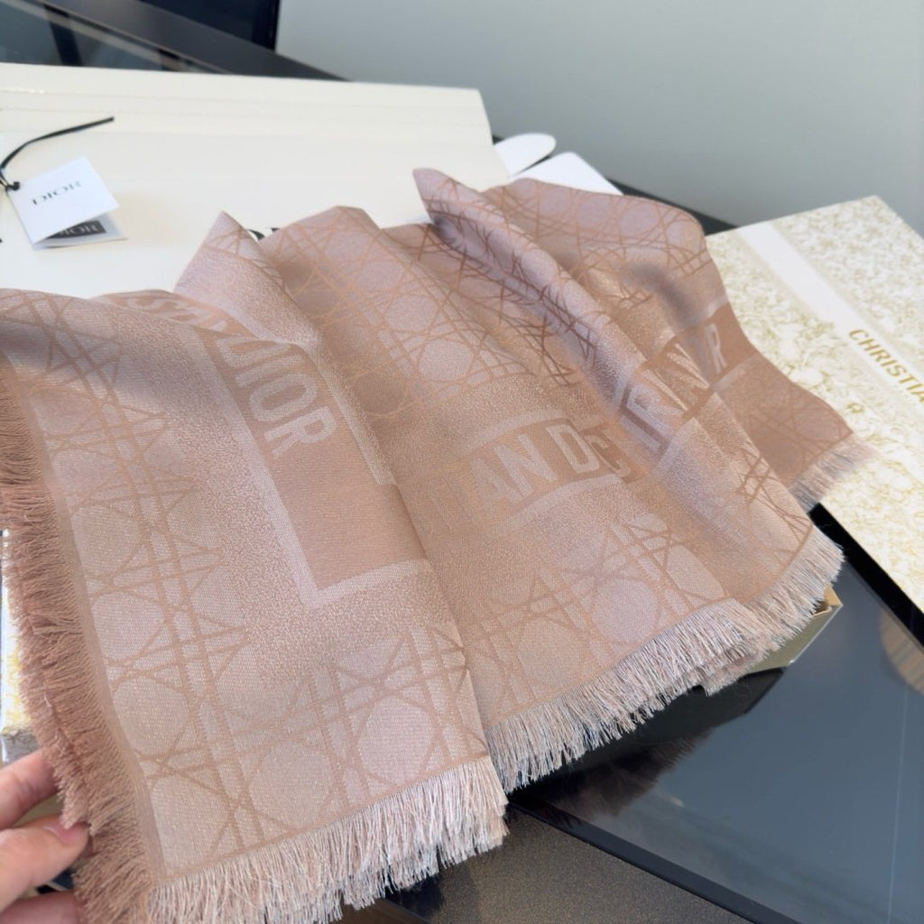 Dior Geometric Fringe Scarf