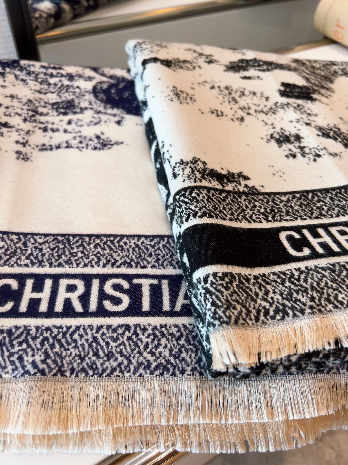 Dior Botanical Print Square Scarf