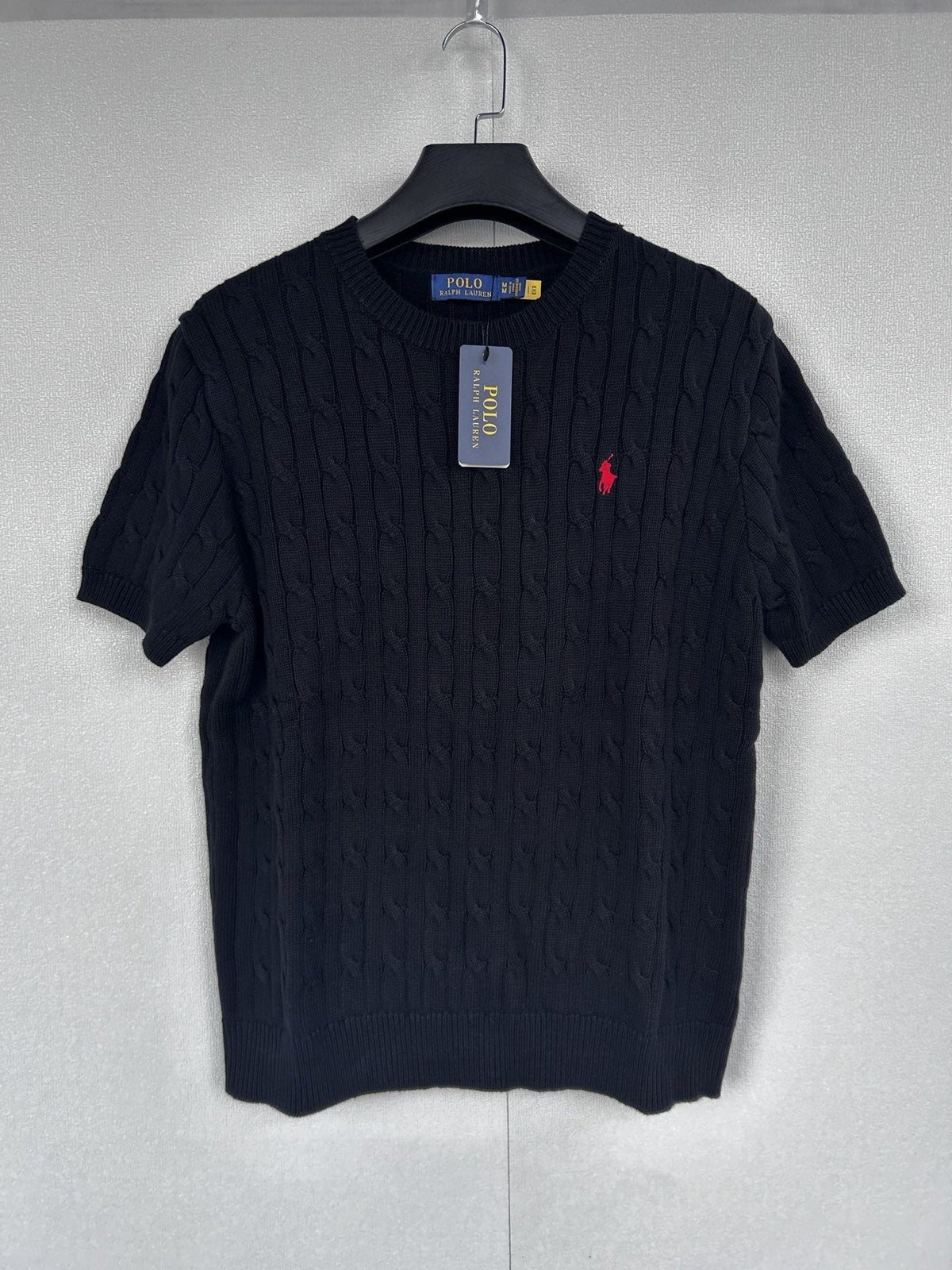 Ralph Lauren Short-Sleeve Cable-Knit Sweater